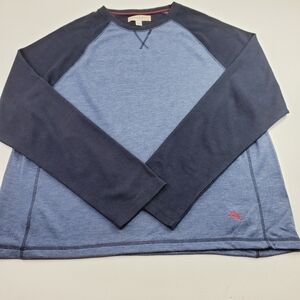 Tommy Bahama Blue Two-Tone Crewneck Sweater